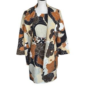 S. Rosenberg California vintage 60s 70s floral print jacket and dress set